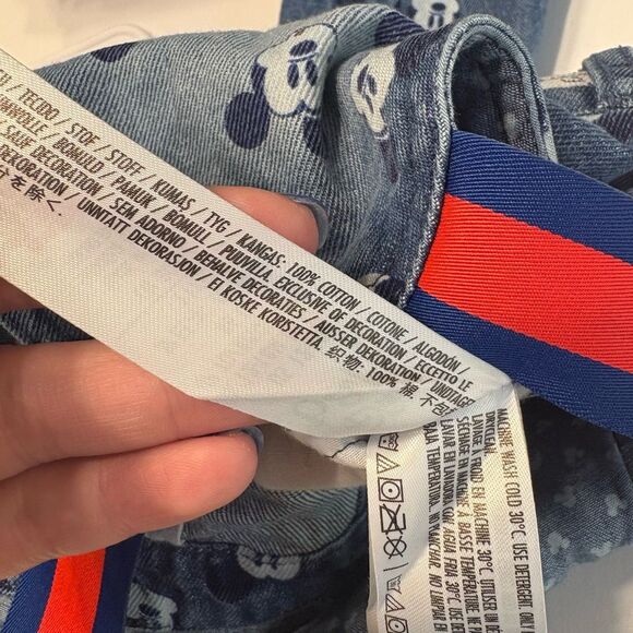 Disney Baby Mickey Mouse Print Denim Overalls 12-18 Months Baby Girl Baby Boy - Picture 11 of 12